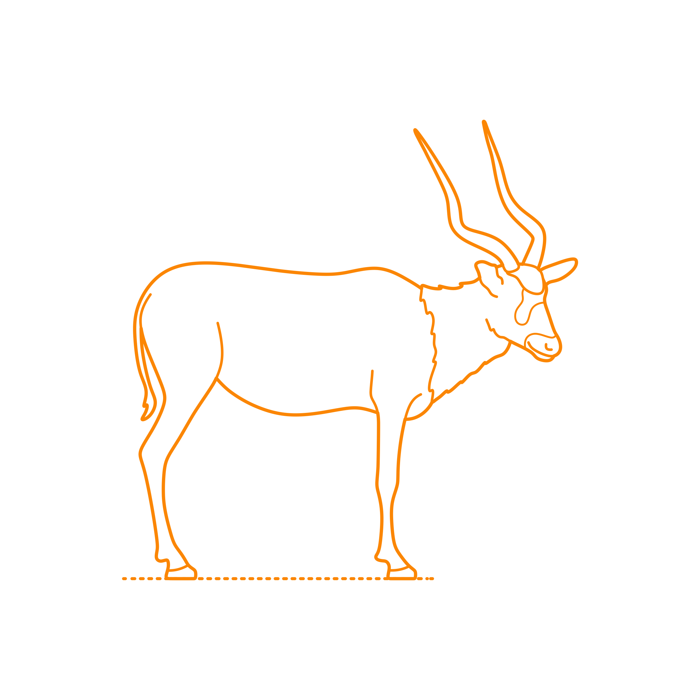 Animals Antelopes Addax Vinyl Cutting Svg File Free Vectors